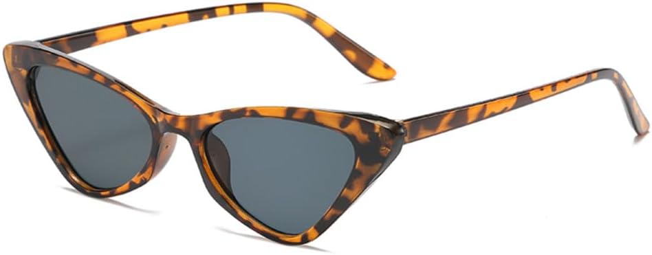 

Маленькие солнцезащитные очки «кошачий глаз» для женщин, ретро-солнцезащитные очки треугольной формы для мужчин, модные солнцезащитные очки класса люкс с защитой от УФ-излучения UV400 generic, Leopard