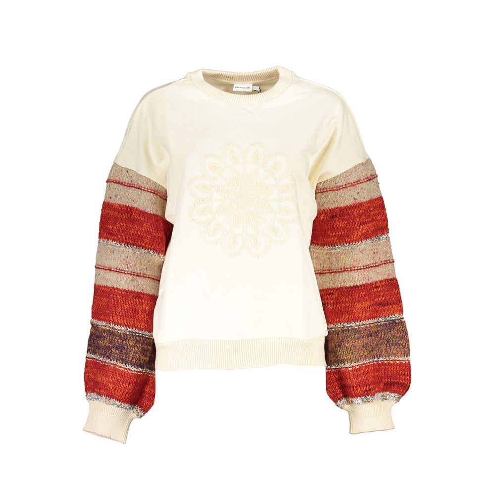 

Белый хлопковый свитер Desigual