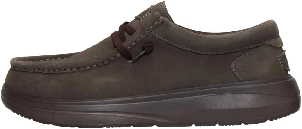 Мужские замшевые слипоны HEYDUDE Wally Comf, Major Brown Mole Brown