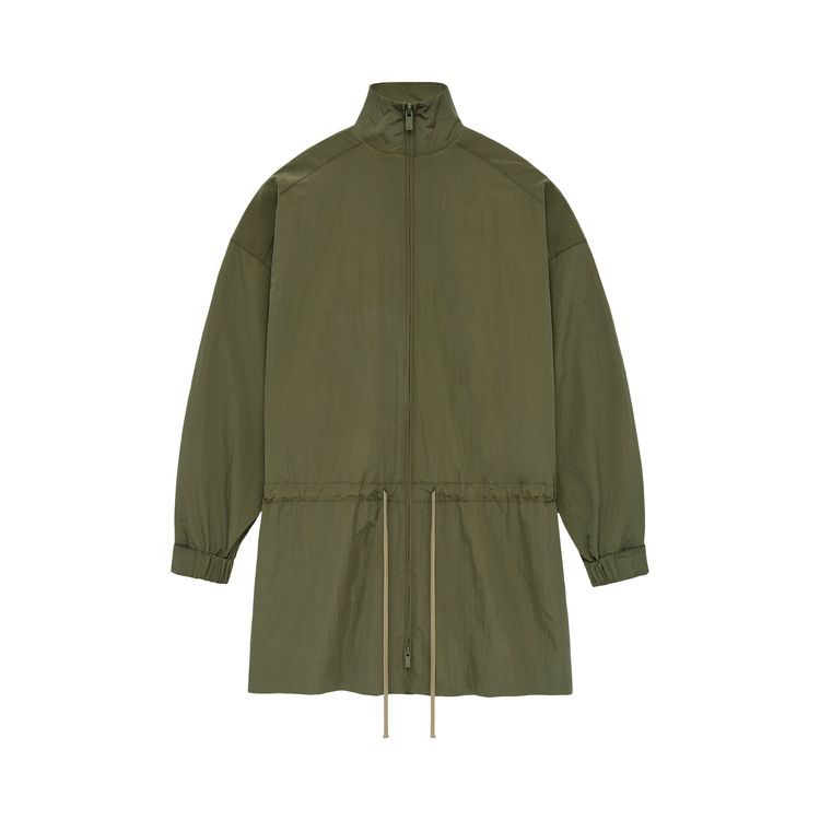 

Топ Fear of God Essentials Ripstop Mockneck Anorak 'Military', зеленый