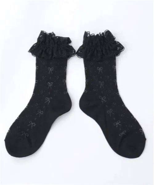 Носки с ажурным узором лента Axes Femme Kids, белый — фото 3