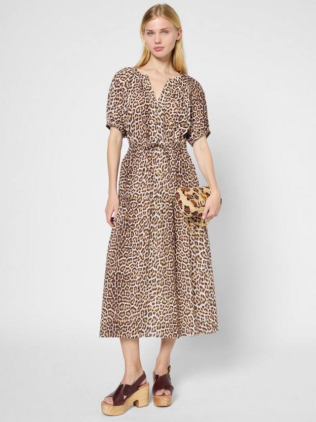 

Платье с животным принтом perle Gerard Darel, коричневый