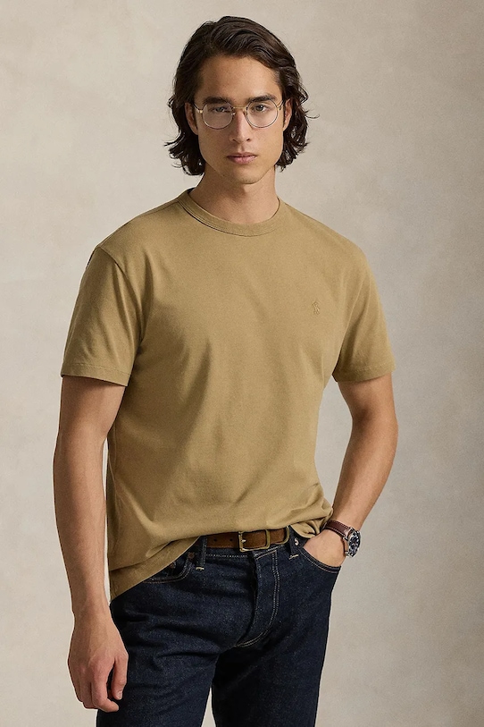 

Хлопковая футболка Polo Ralph Lauren, желтый