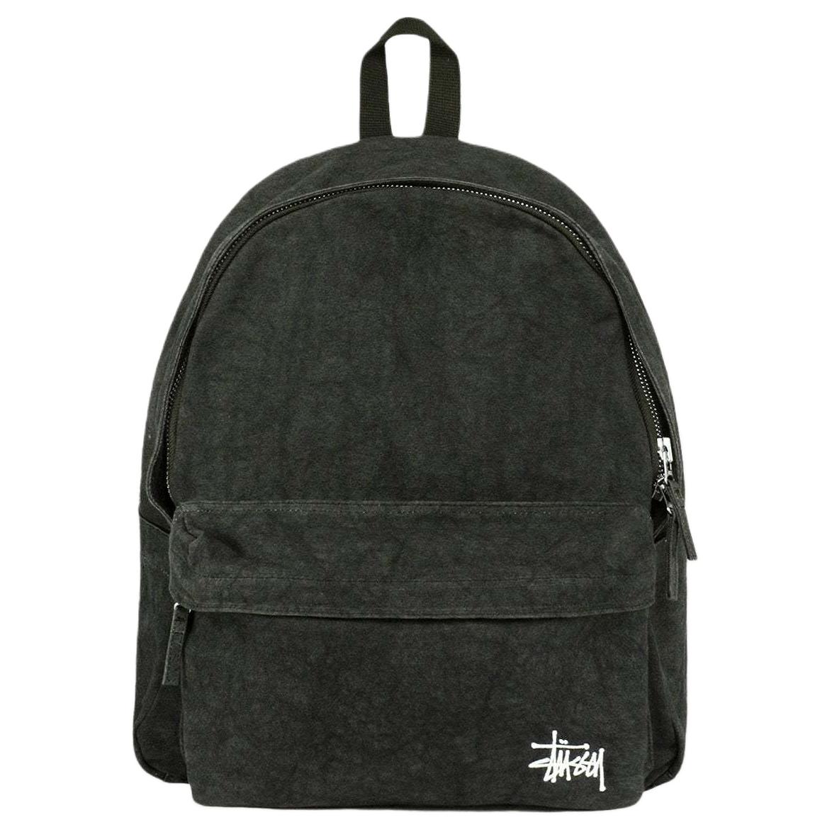 

Стираный черный рюкзак из холста Stussy