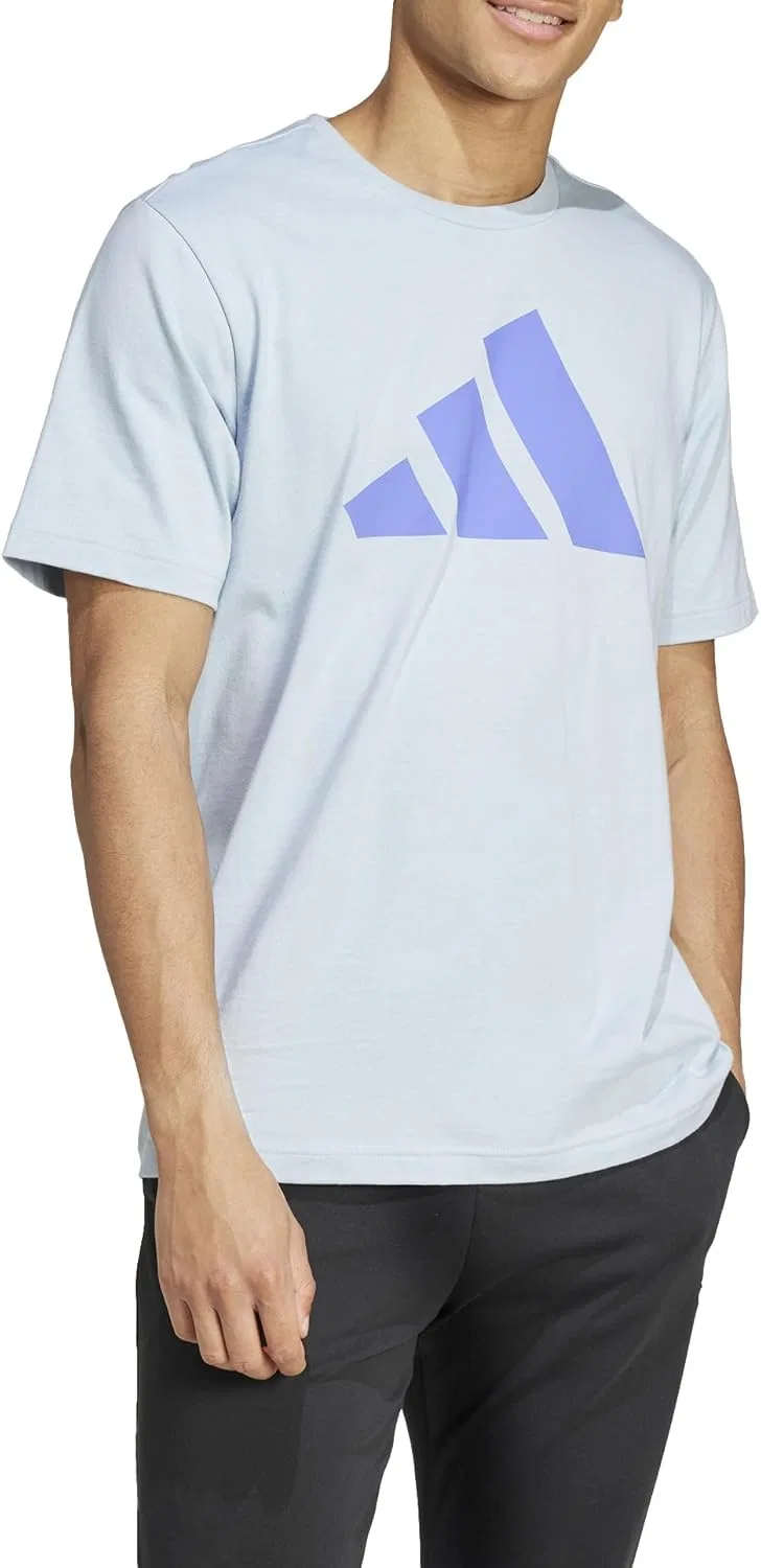Футболка для активного отдыха adidas, синяя — фото 3