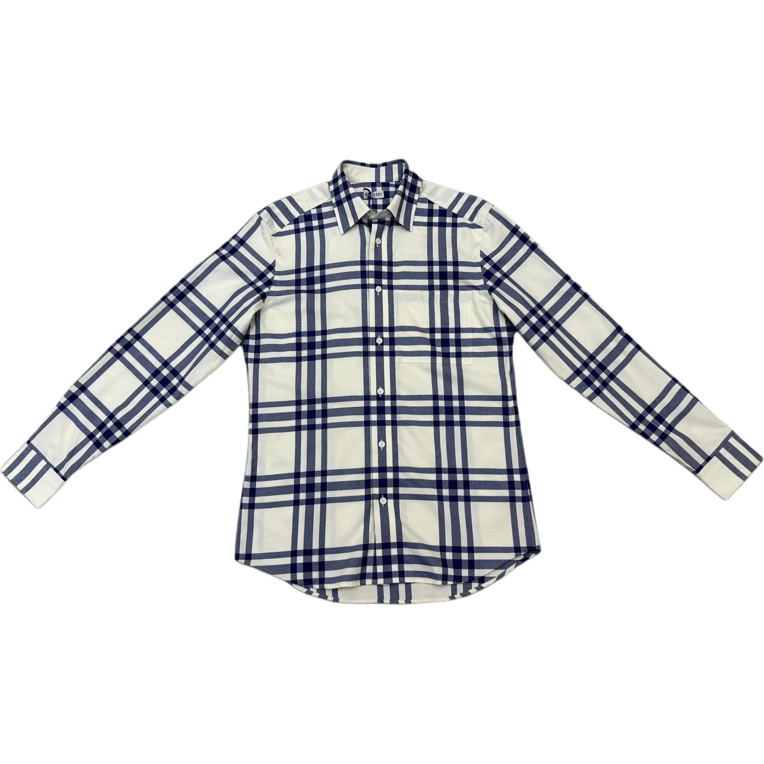 Рубашка мужская Burberry, бежевая, с лацканом
