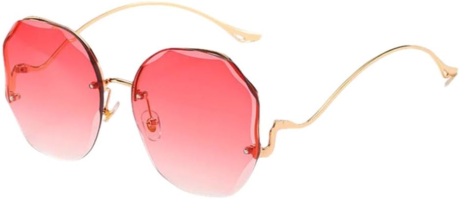 

MUTYNE Большие безободковые солнцезащитные очки с градиентным переходом цвета, модные круглые прозрачные солнцезащитные очки для женщин, дорожные очки с защитой от УФ-излучения UV400, 3