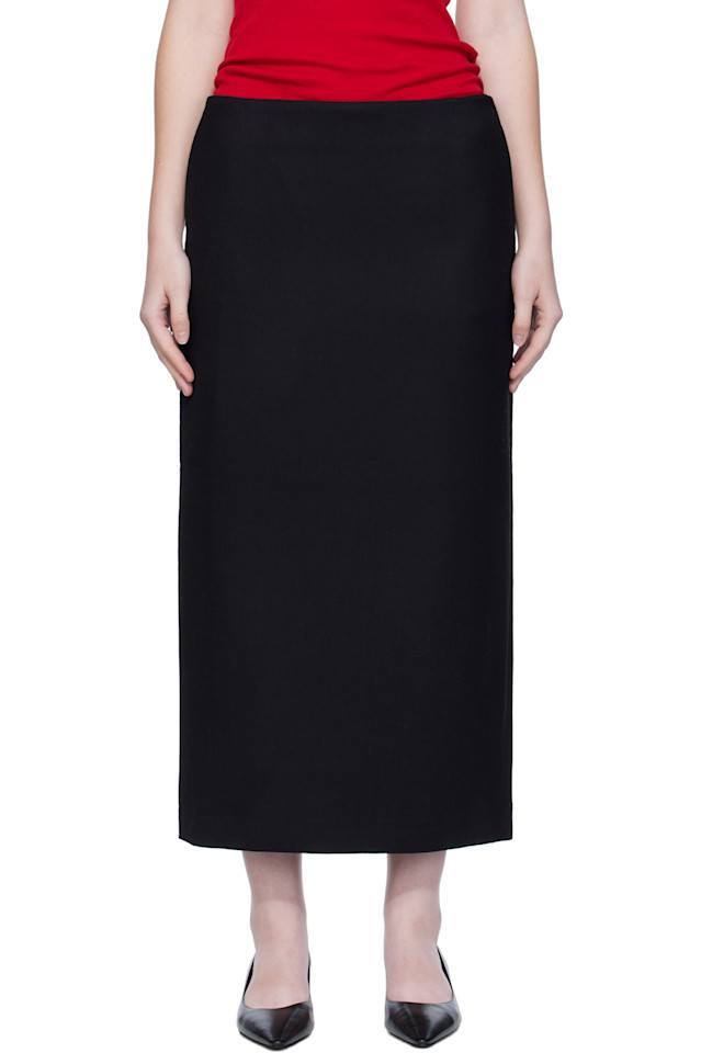 

Простая шелковая макси-юбка Arch The, черный