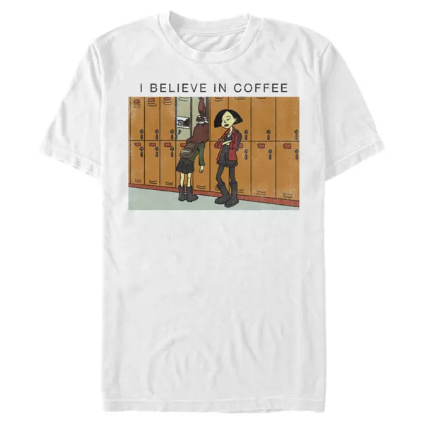 

Мужская футболка Daria с принтом "I believe in coffee" Licensed Character, белый