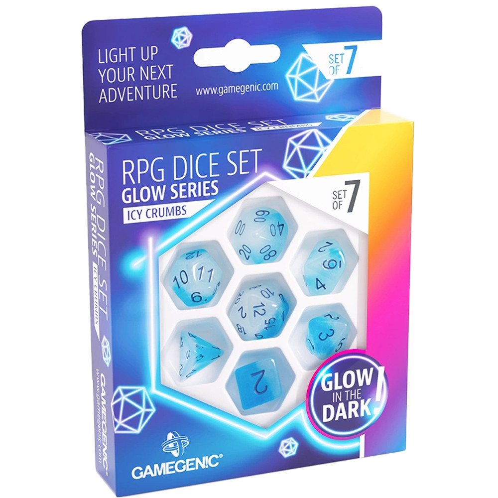 

Аксессуары Gamegenic Glow Series Polyhedral Set: Icy Crumbs (7)