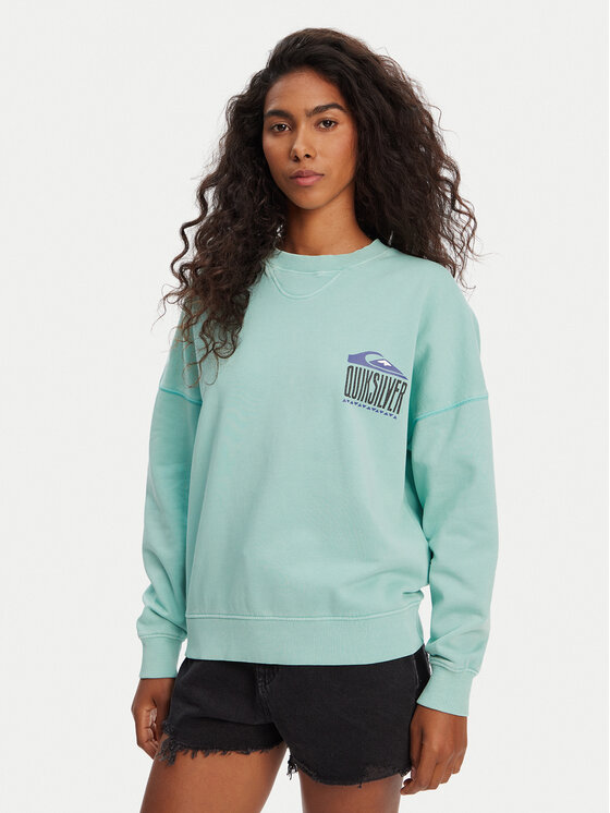 

Толстовка оверсайз EQWFT03179 Quiksilver, бирюзовый