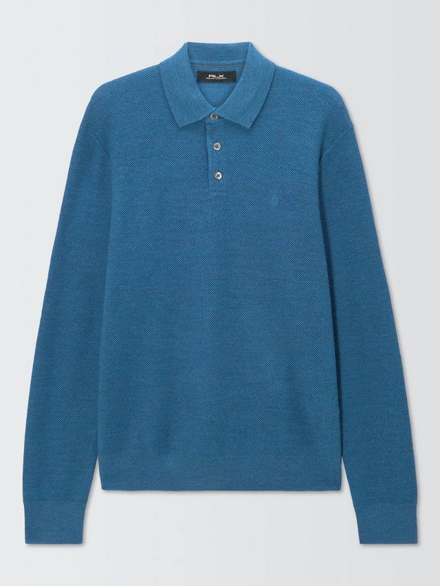 

Polo Golf Regular Fit длинный рукав вязаная поло Ralph Lauren, Tide Pool Blue Heath