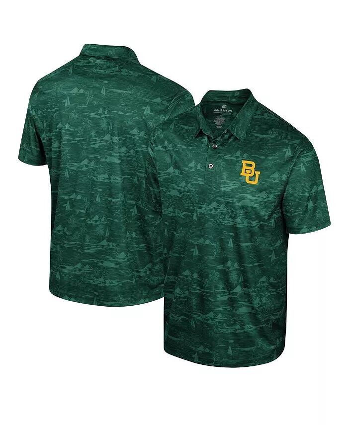 

Мужская зеленая рубашка-поло Baylor Bears Daly Print Colosseum