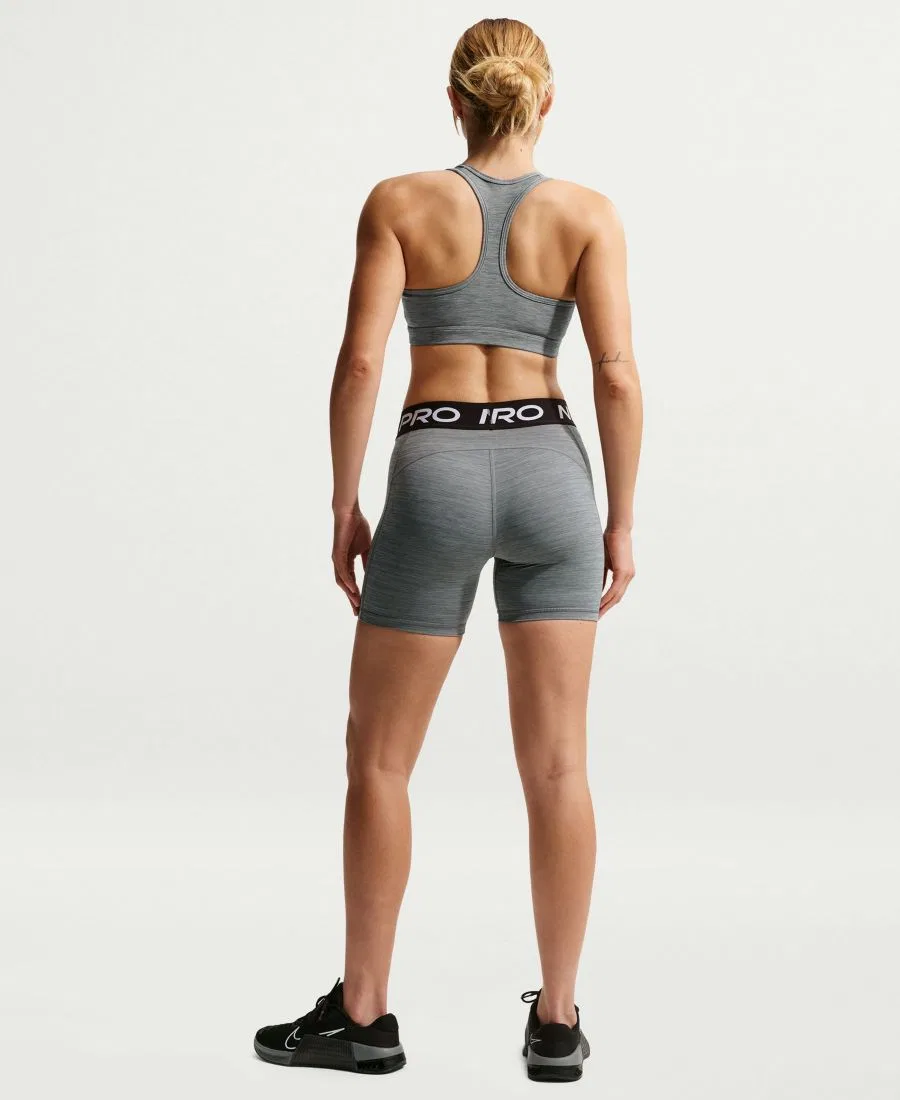 Женские шорты со средней посадкой и эластичным поясом Nike, Smoke Gray Heather/Black/White — фото 4