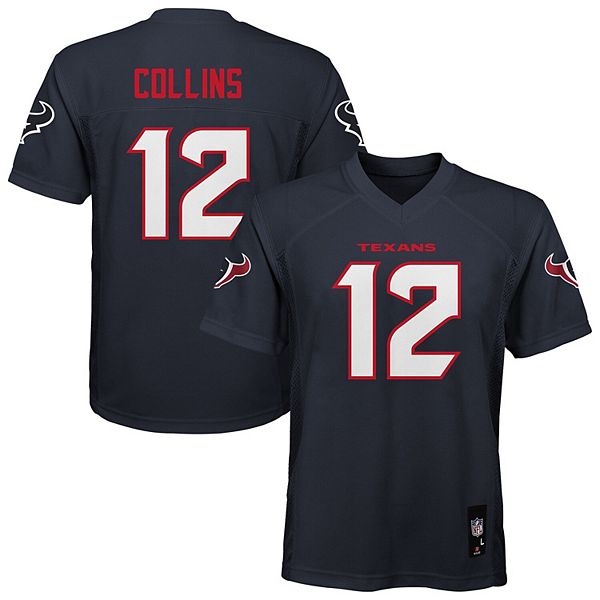 

Молодежная реплика футболки игрока Nico Collins Houston Texans в цвете navy Outerstuff