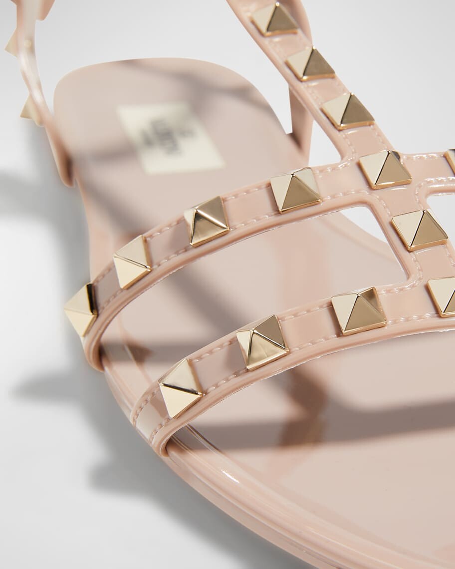 Гладиаторские сандалии Rockstud Jelly Flat Valentino Garavani — фото 4
