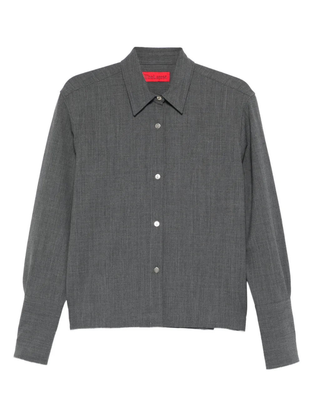 

Рубашка с длинными рукавами на пуговицах Thelatest, серый