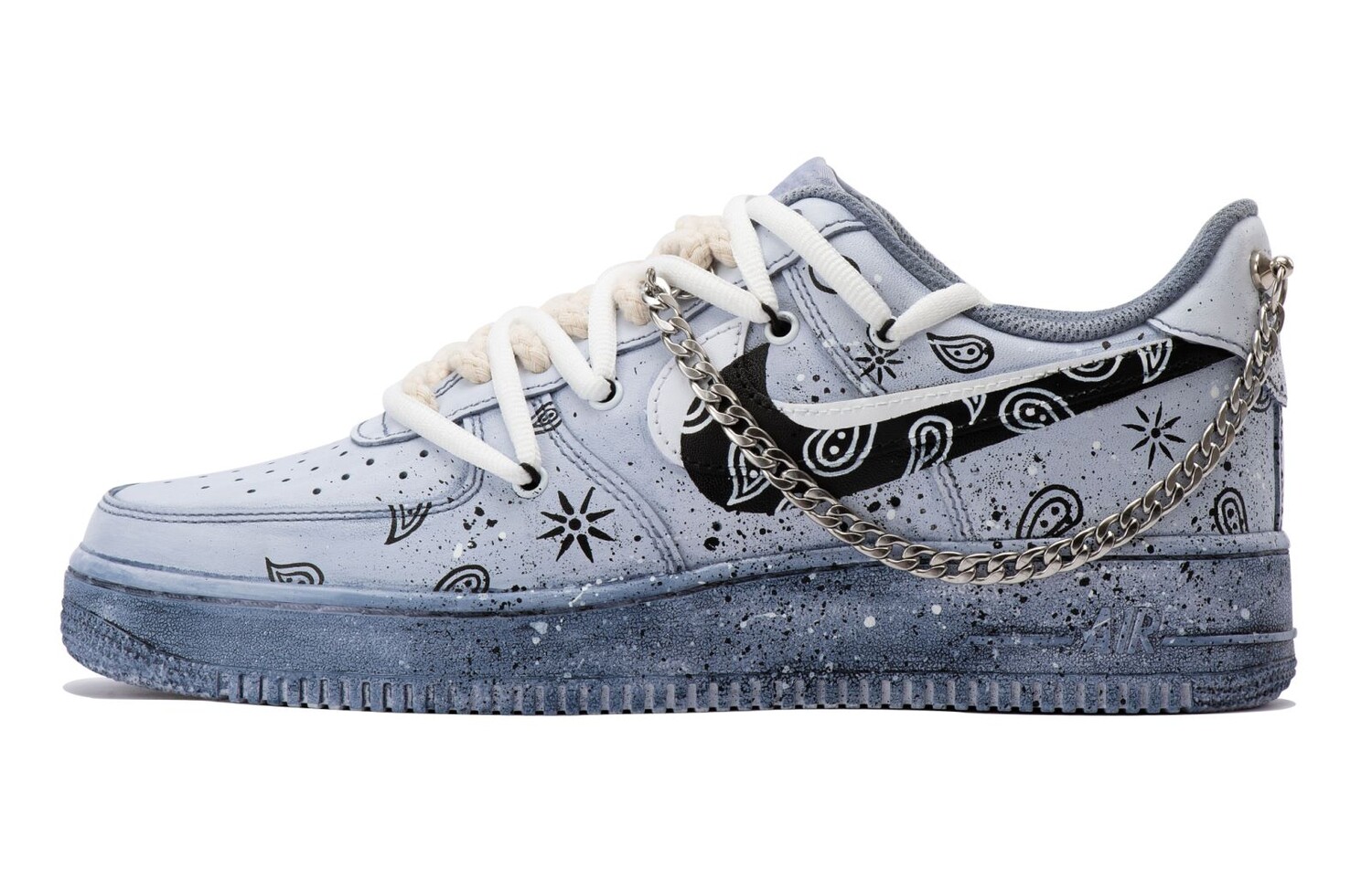 

Кроссовки Nike Air Force 1 Skateboard Shoes Men Low-Top Gray Black