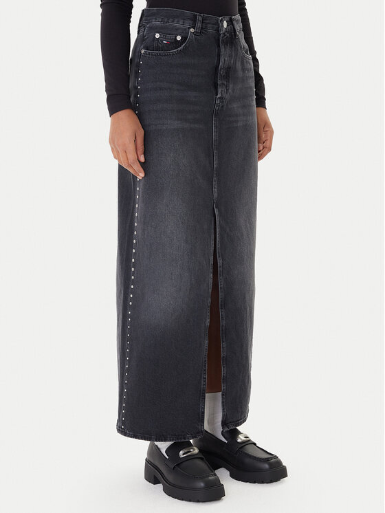 

Джинсовая юбка regular fit Layla DW0DW21576 Tommy Jeans, черный