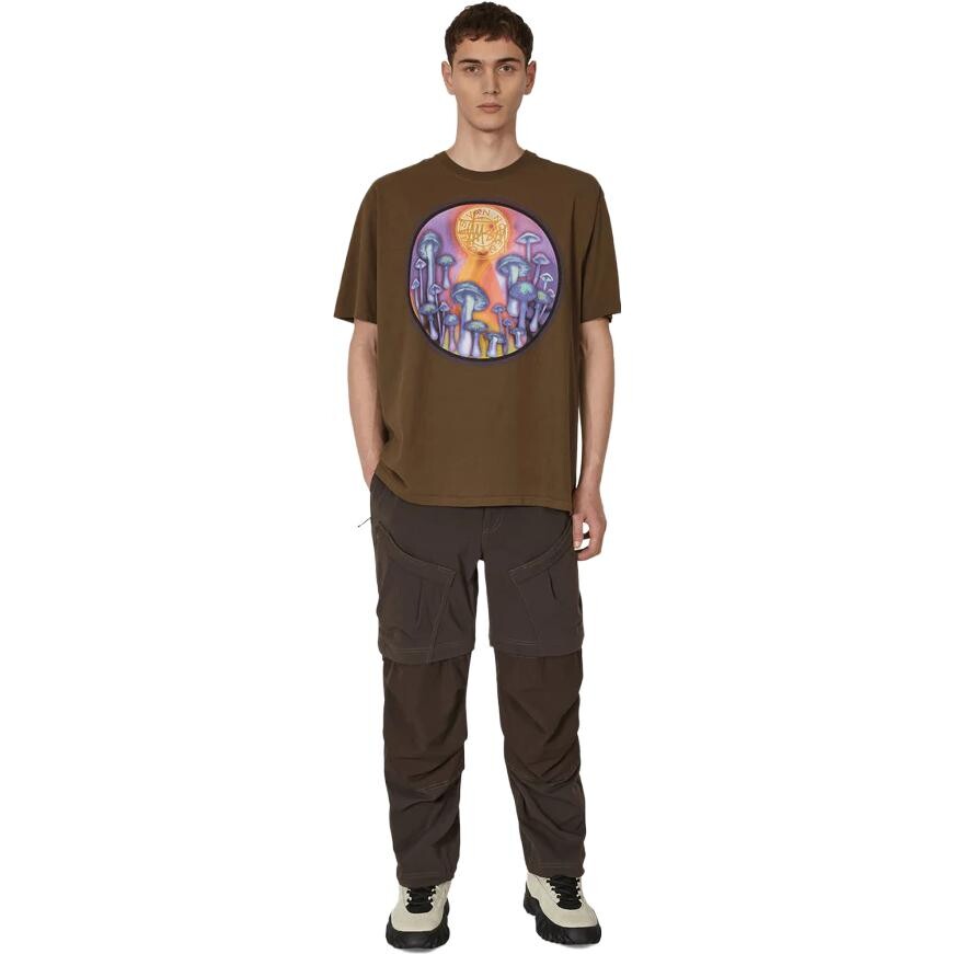Футболка Dries Van Noten X унисекс коричневая Stussy, коричневый — фото 3