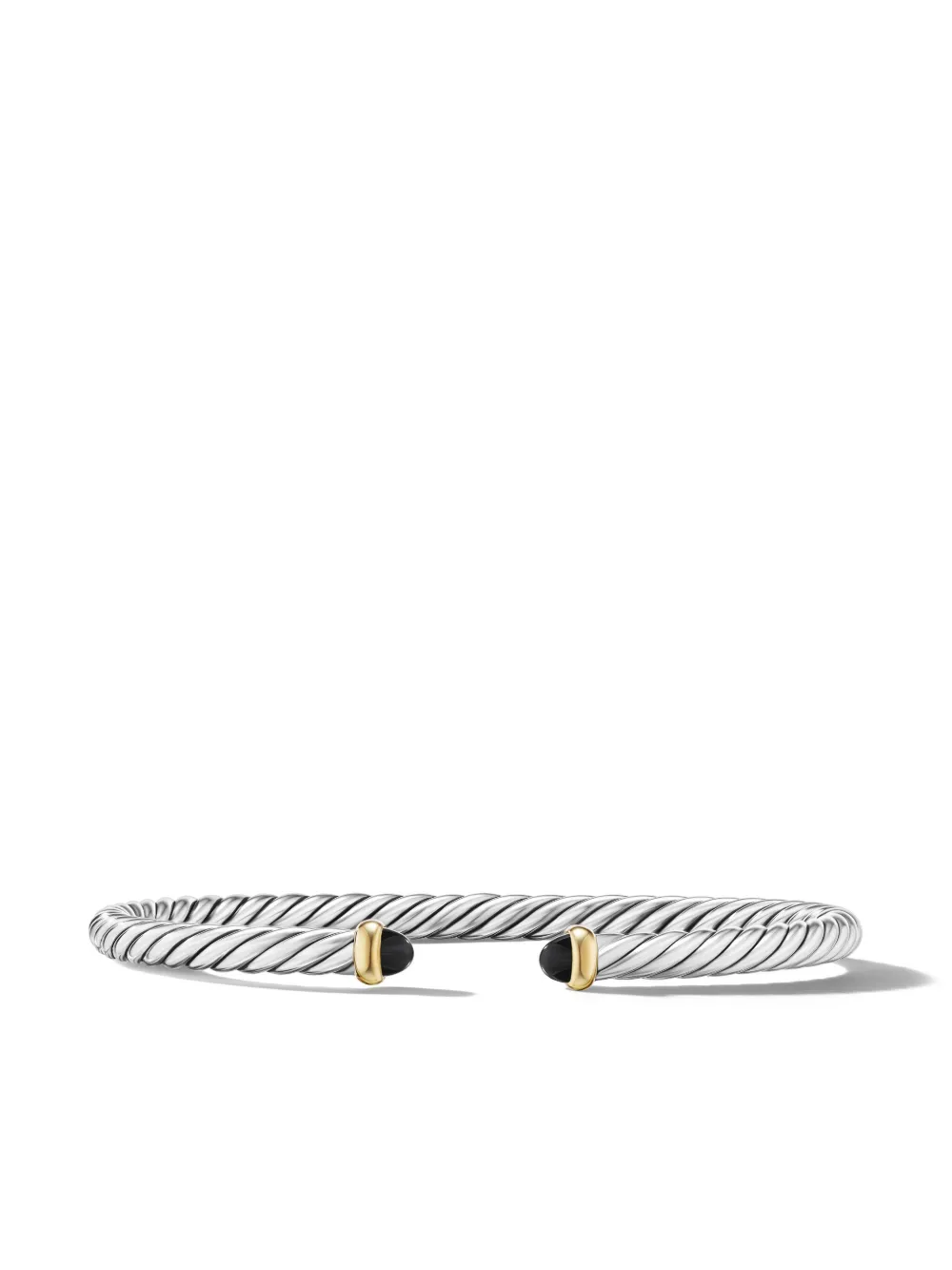 

Браслет Cable Flex из серебра и желтого золота (4 мм) David Yurman, серебяный