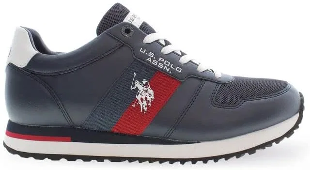 U.S. POLO ASSN. Кроссовки-поло Scarpe US Running Xirio003A из темно-синей сетки Ecopelle / Tessuto US23UP17