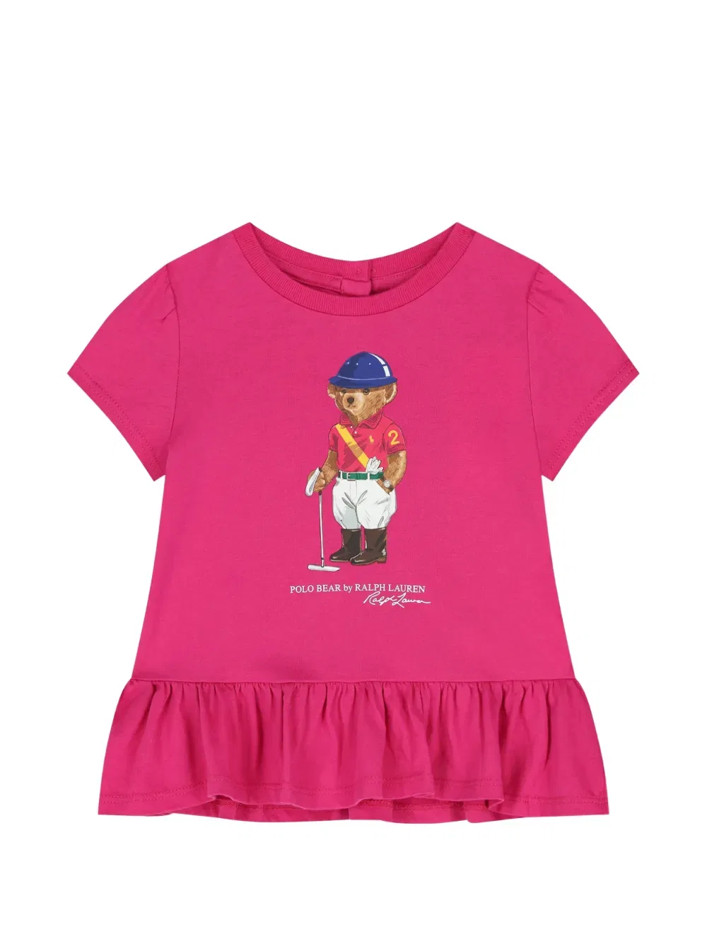 Комплект из двух брюк с оборками и графическим принтом Polo Ralph Lauren Kids, синий — фото 3