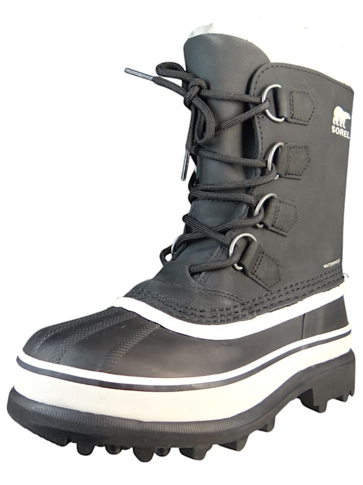 Ботинки женские Sorel Caribou WP высокие на шнуровке, серый