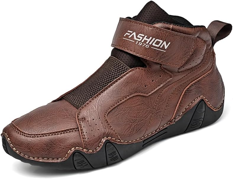 

Мужские кожаные повседневные ботинки Asifn, уличные, противоскользящие, без подкладки, деловые формальные ботинки, легкие ботинки для вождения, коричневый