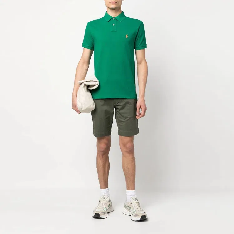 Чино-шорты с асимметричной застежкой Polo Ralph Lauren, Green — фото 3