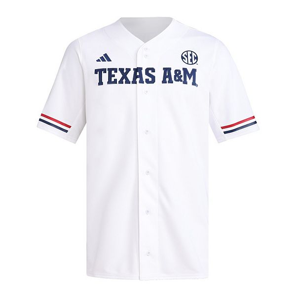 Мужская белая бейсбольная майка texas a&m aggies replica Adidas — фото 3