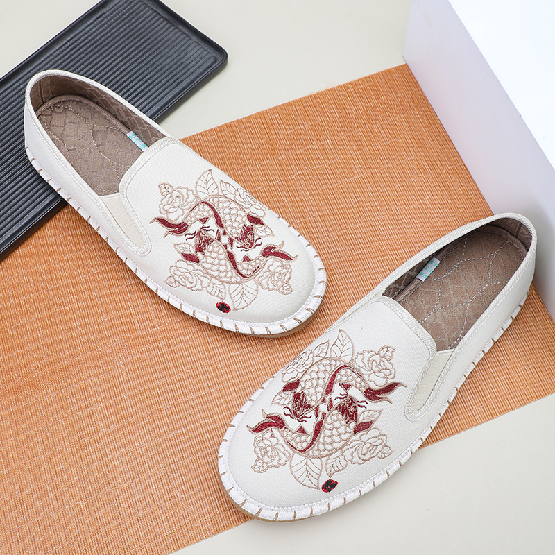 TAIHEYUAN Мужские повседневные кеды Low Top бежевые, цвет Beige — фото 3