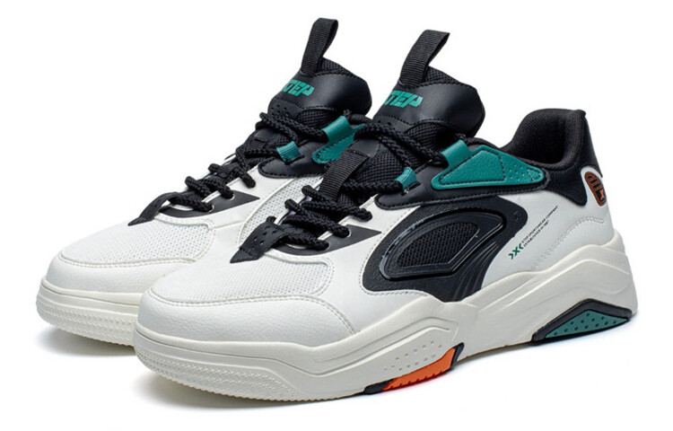 Кроссовки XTEP Casual Shoes Men Low-Top White Black Green — фото 3