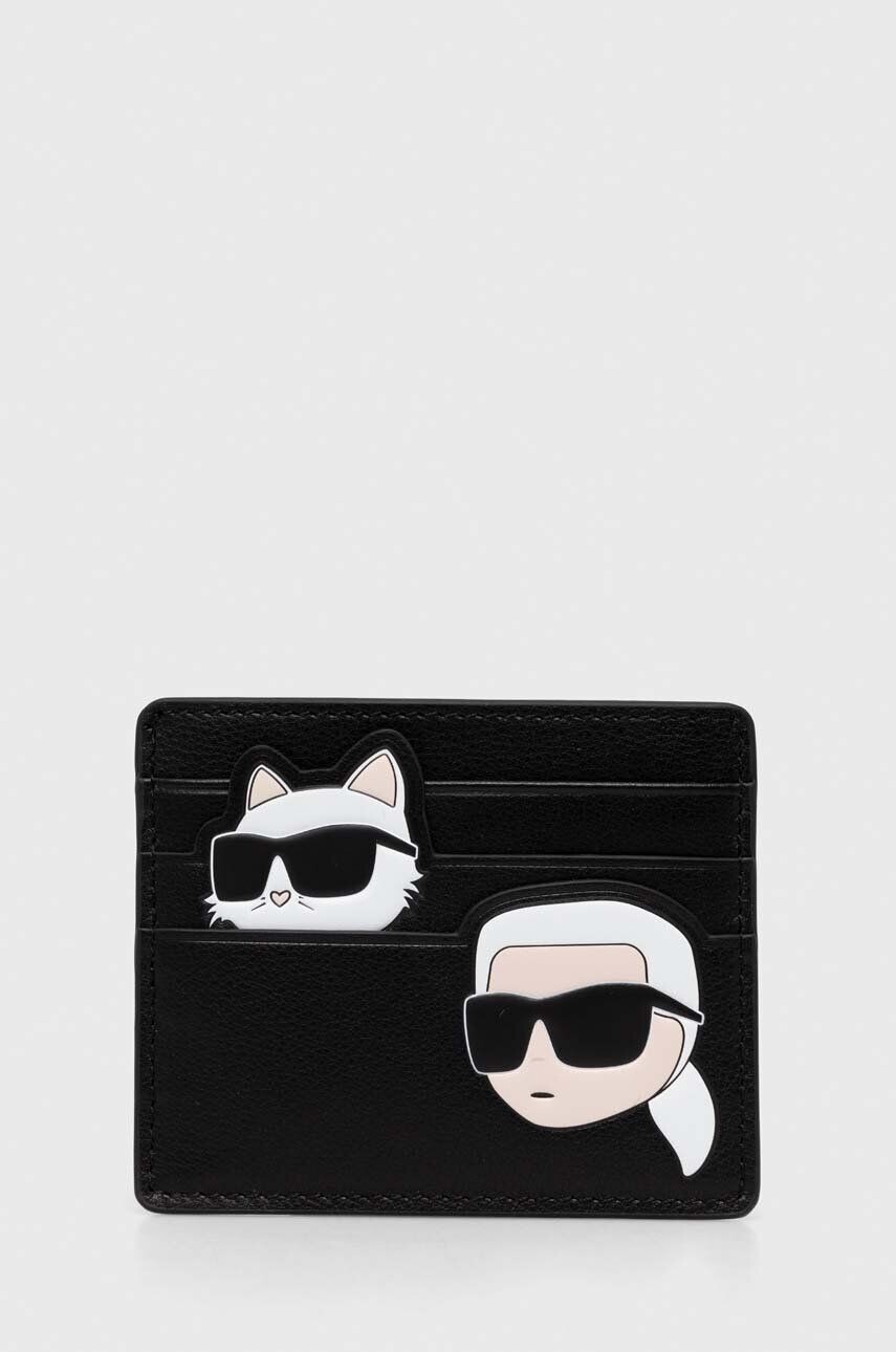 

Кожаная визитница Karl Lagerfeld, черный