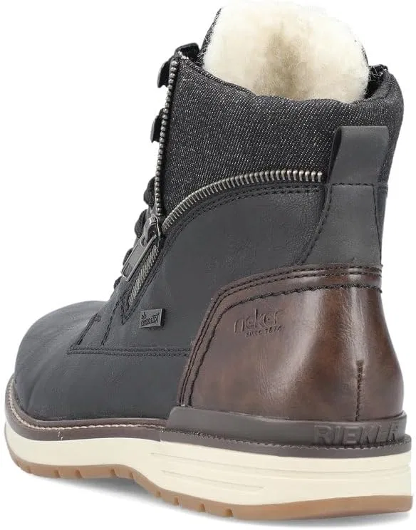Мужские водоотталкивающие ботильоны на шнуровке RiekerTEX 39440, Black 00 — фото 3