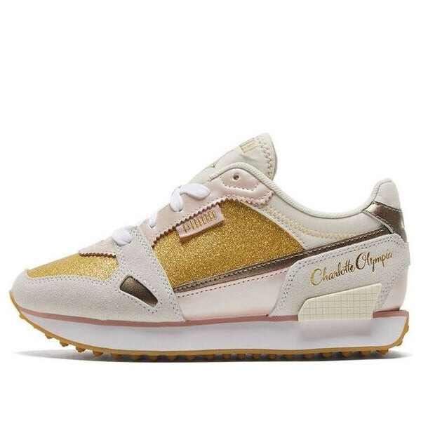 Кроссовки charlotte olympia x mile rider 'gold glitter' Puma, хаки