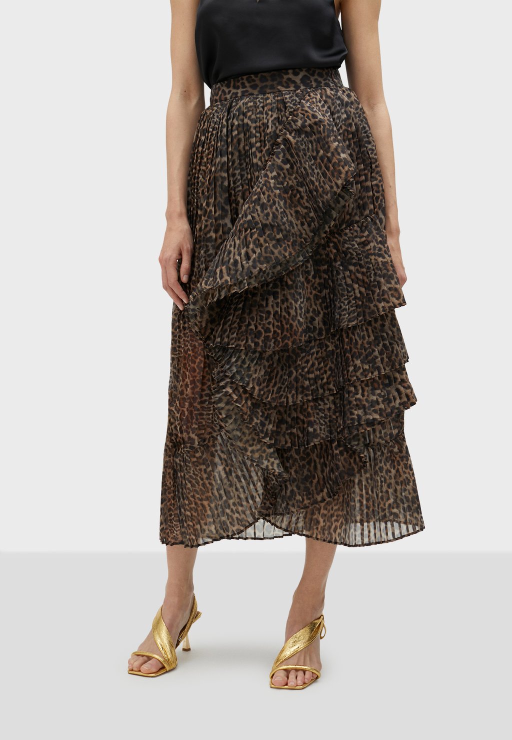 

Юбка плиссированная A-line skirt LOLA CASADEMUNT, коричневый
