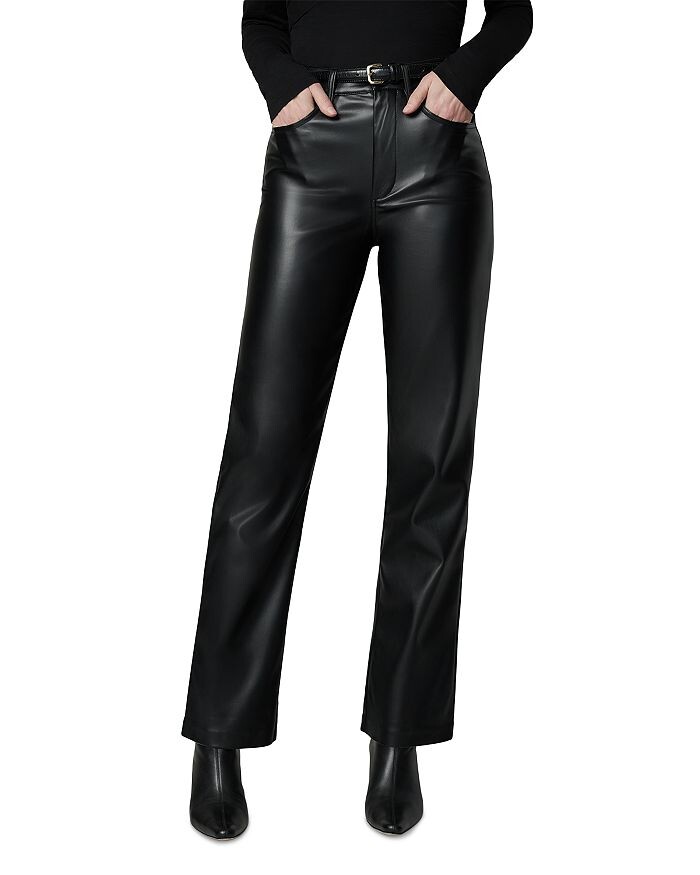 

Joe's Jeans Черные прямые джинсы из искусственной кожи Margot, черный