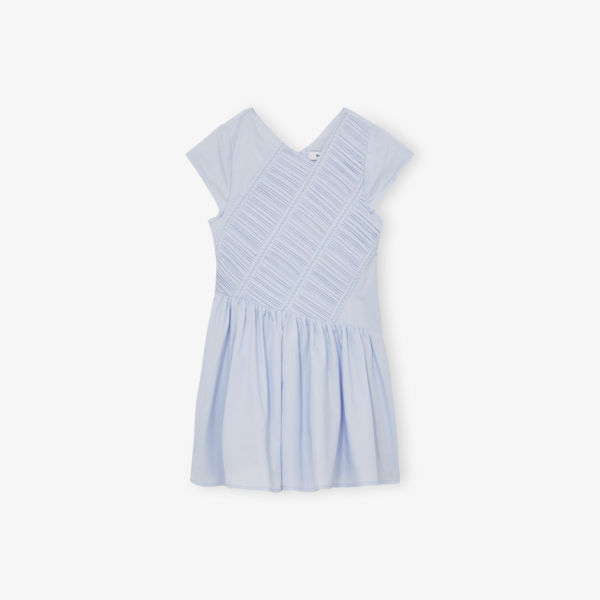 

Бесси плиссированное хлопковое мини-платье 4-9 лет Reiss, синий