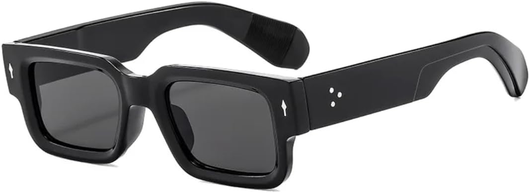 

Ретро-модные панк-солнцезащитные очки прямоугольной формы для женщин и мужчин, классические винтажные, с защитой от УФ-излучения UV400, для использования на открытом воздухе VFDHN, Black