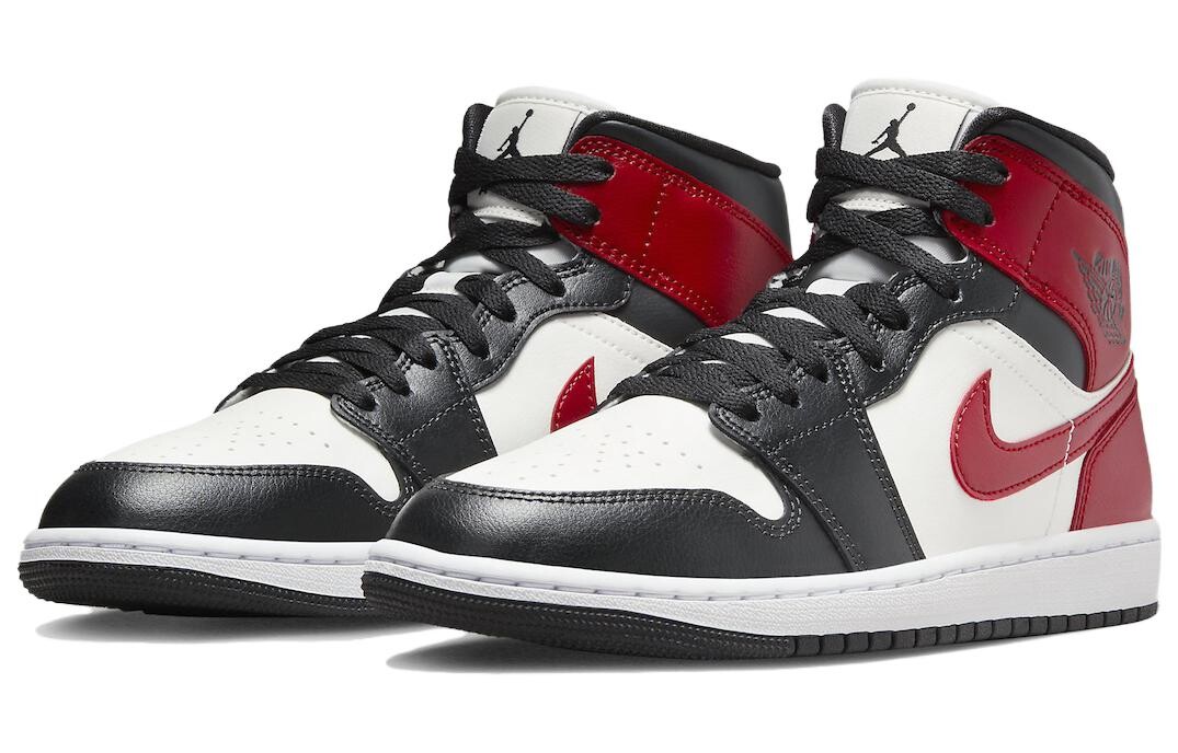 Jordan Air Jordan 1 винтажные баскетбольные кроссовки женские, Черный Красный — фото 3