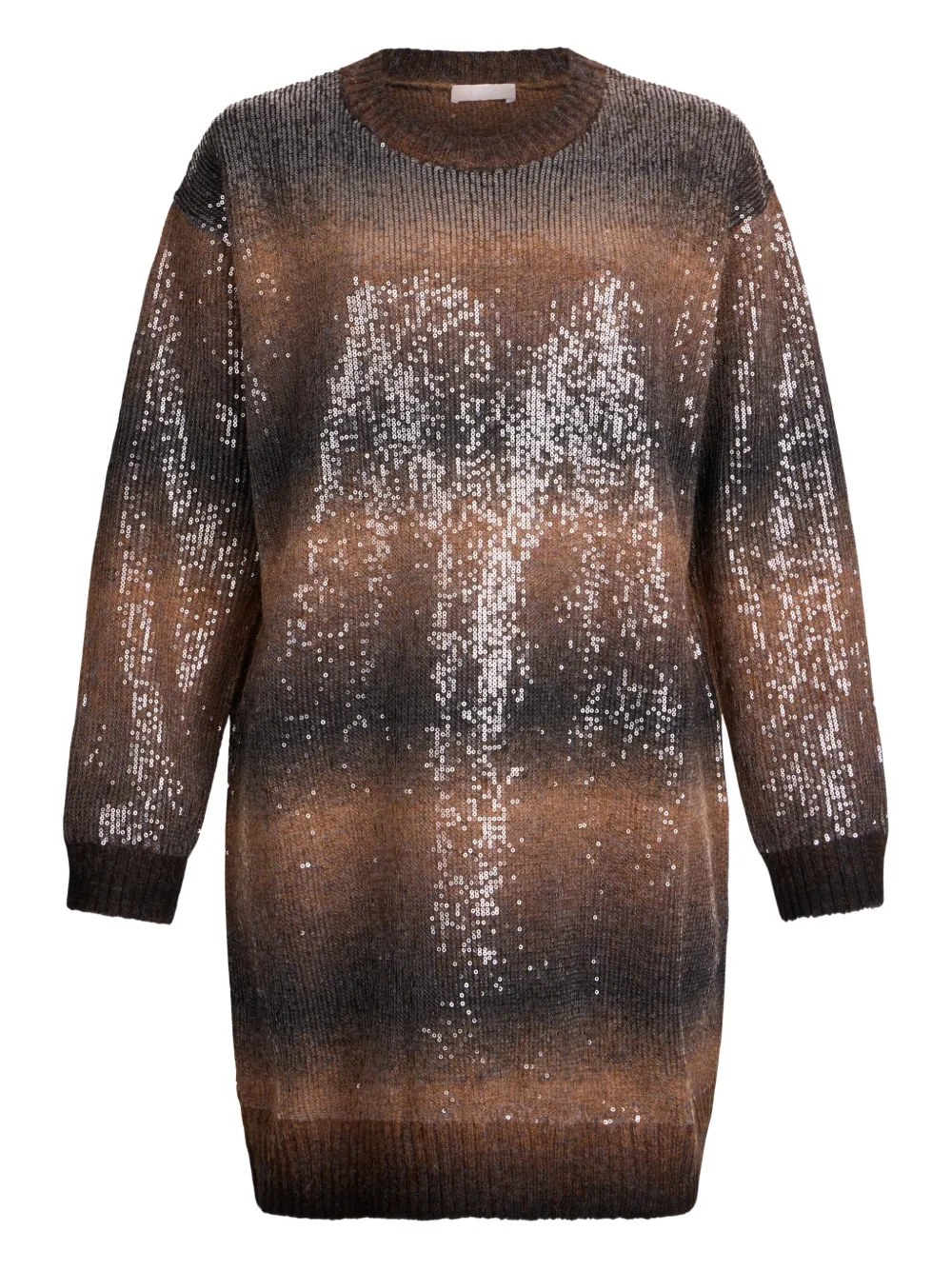 

Трикотажное платье с пайетками Liu Jo, коричневый