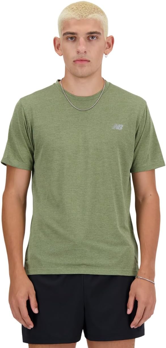 

Мужская спортивная футболка New Balance с коротким рукавом, футболка с коротким рукавом, технология Cool Touch