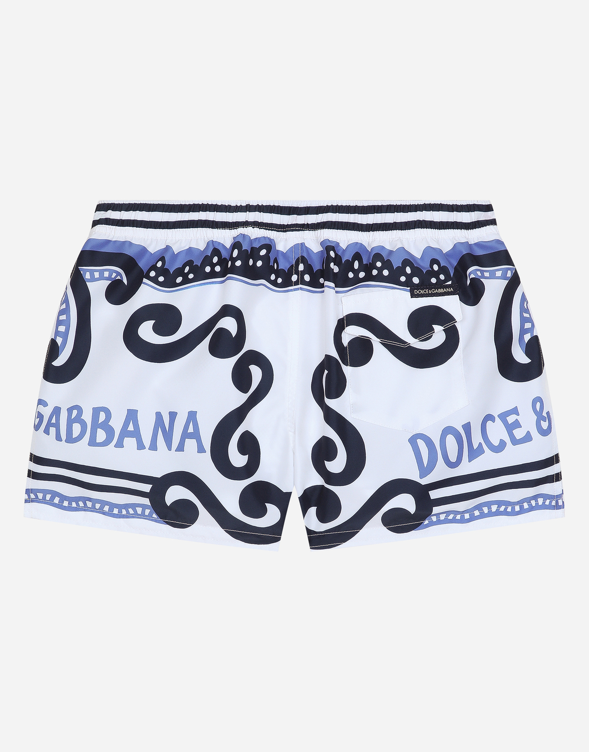Плавки из нейлона с принтом Marina Dolce&Gabbana, голубой — фото 2