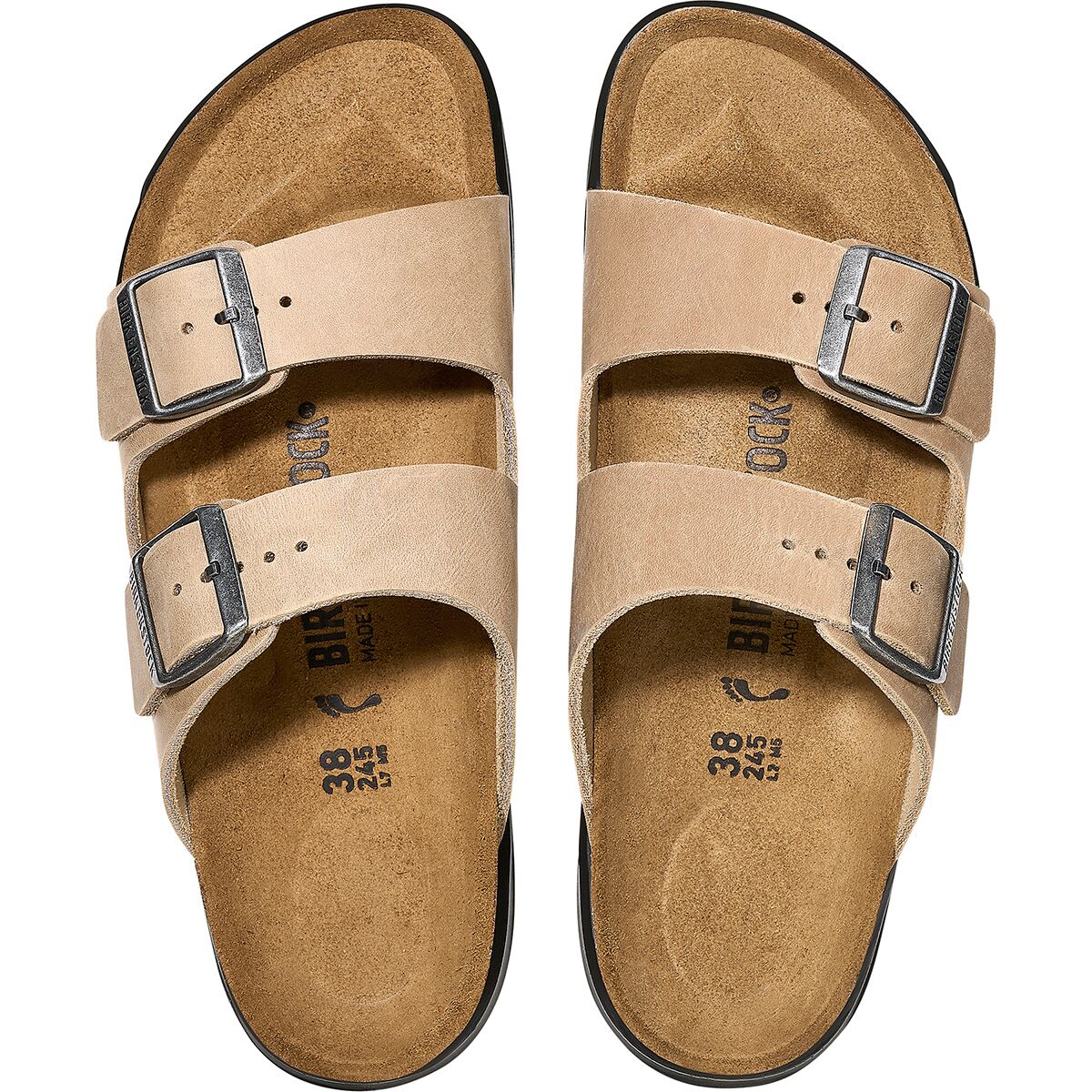 Аризона прочные сандалии Birkenstock, цвет tobacco oiled leather — фото 3