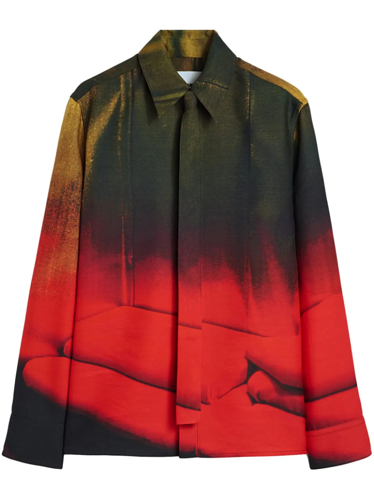 

Рубашка с галстуком Jil Sander, черный