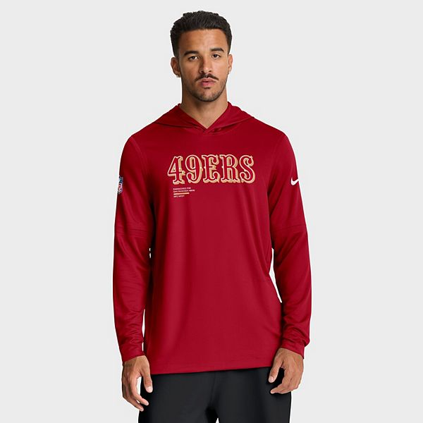 Мужская алая толстовка с длинным рукавом San Francisco 49ers Big & Tall Sideline Performance Nike