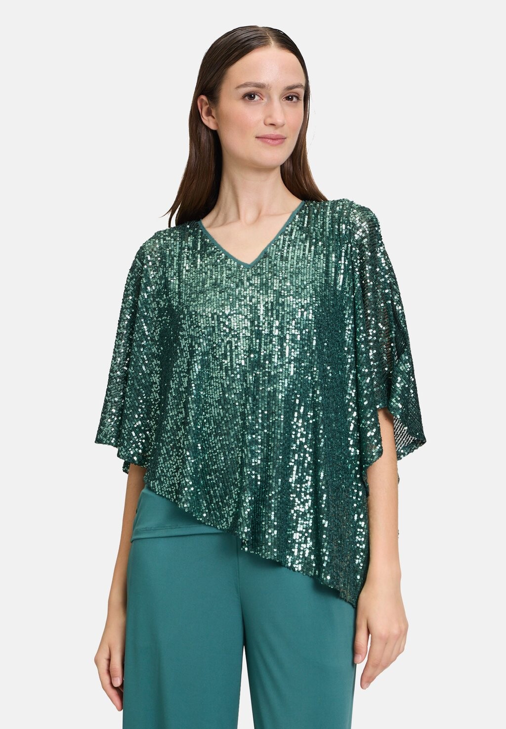 

Блуза MIT PAILLETTEN Vera Mont, зеленый