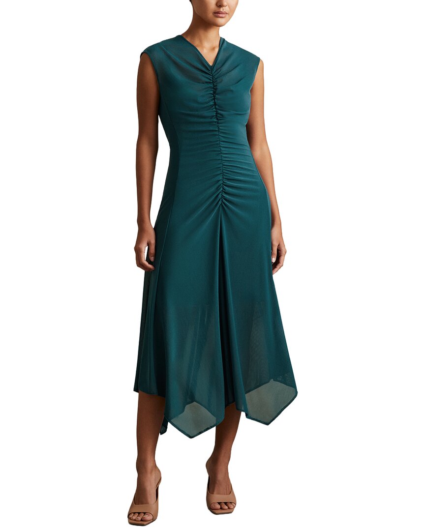 

Платье миди Reiss Lyra с V-образным вырезом, бирюзовый