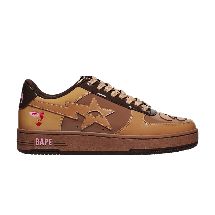 

Кроссовки BAPE KidSuper x Bapesta 'Brown', коричневый